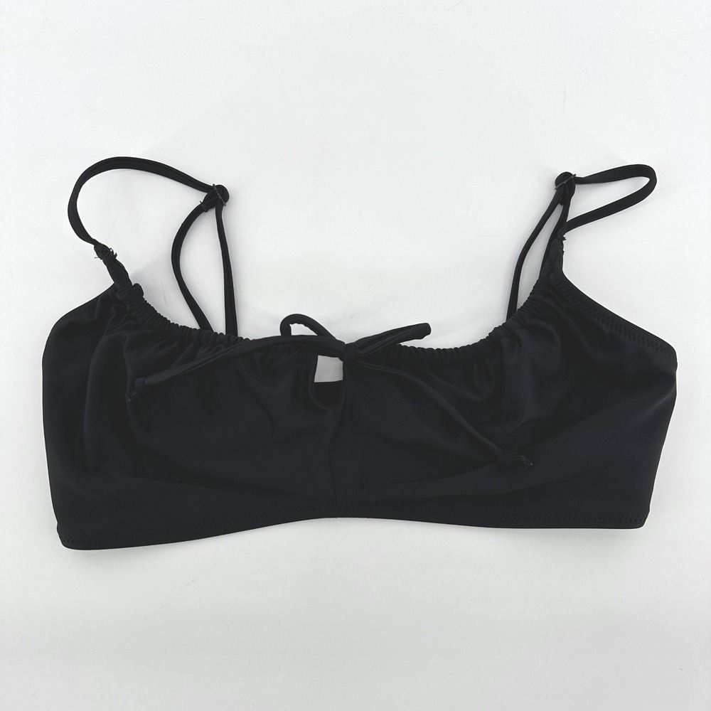 Old Navy Womens Black Cinched Keyhole Bikini Top Size S Adjustable Straps